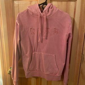 KITH womens sweatshirt in washed pale pink color.